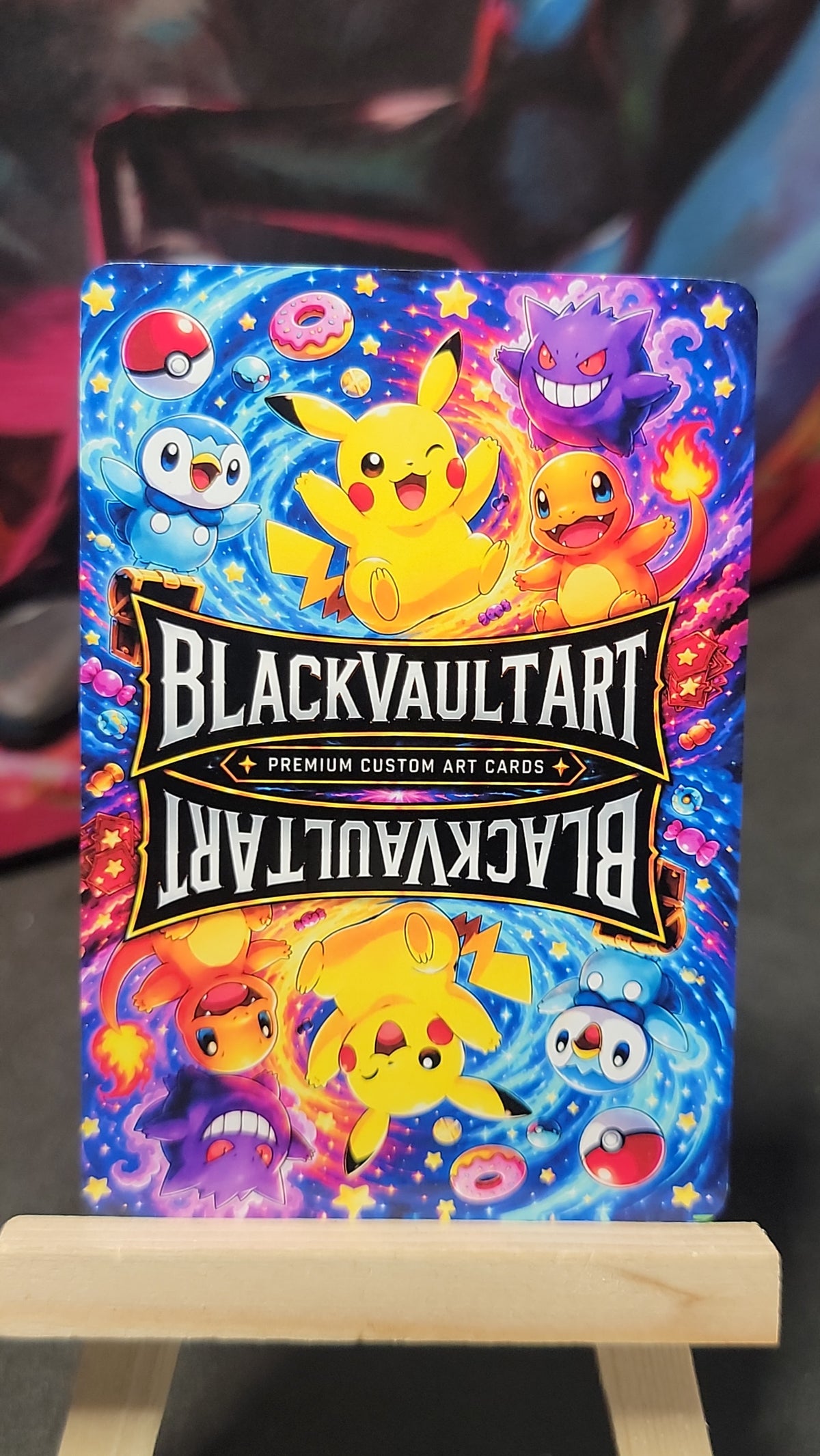Sonic and Garchomp Pokémon crossover fan art card back