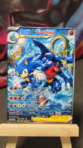 Sonic and Garchomp Pokémon crossover fan art card front