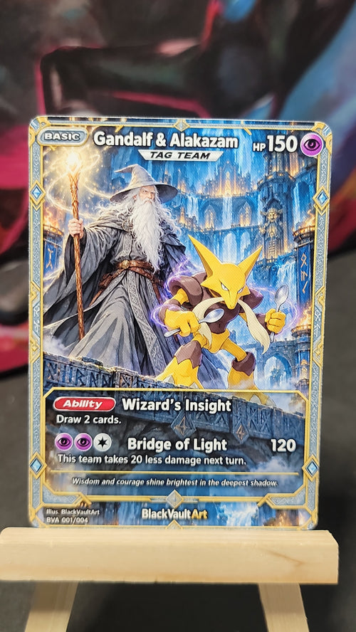 Gandalf and Alakazam Lord of the Rings Pokémon crossover fan art card front