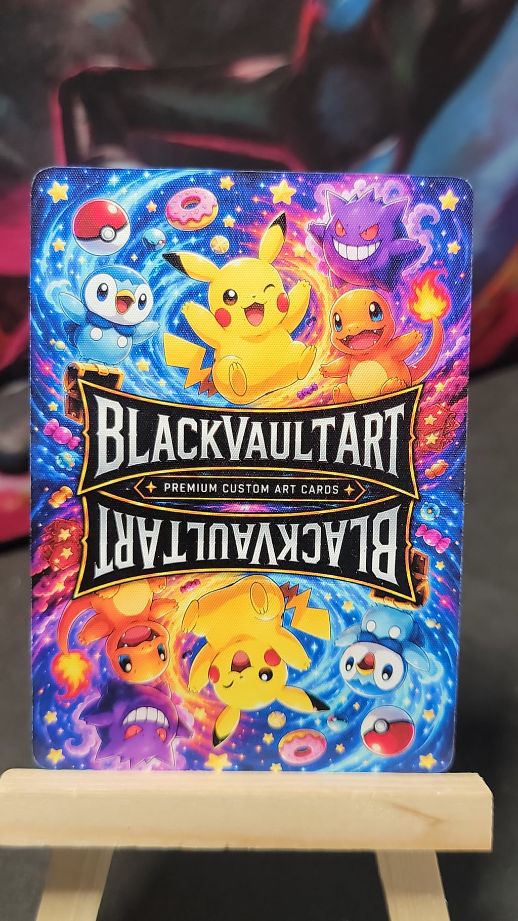 Zed and Darkrai League of Legends Pokémon crossover fan art card back