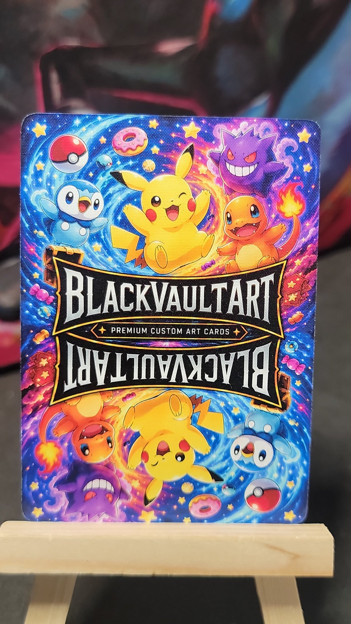 Zed and Darkrai League of Legends Pokémon crossover fan art card back