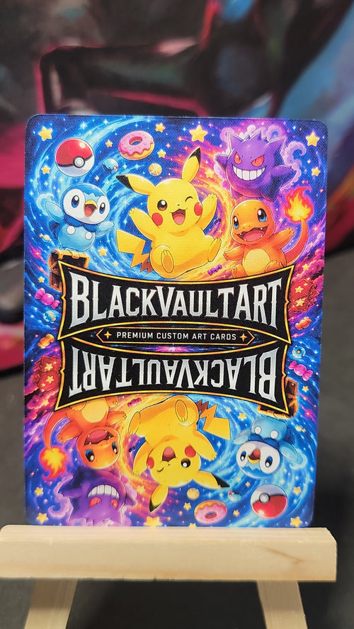 Eleven and Mewtwo Stranger Things Pokémon crossover fan art card back