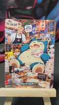 Snorlax Pikachu Eevee Lucario Pokémon ramen shop parody fan art card front